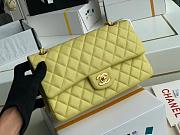 Chanel Classic Handbag Lambskin & Gold/Silver Metal A01112 Lemon Size 25 cm - 1