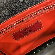 Valentino Rockstud Spike Medium Quilted Top-Handle Bag Black Size 24 x 6.5 x 16 cm - 3