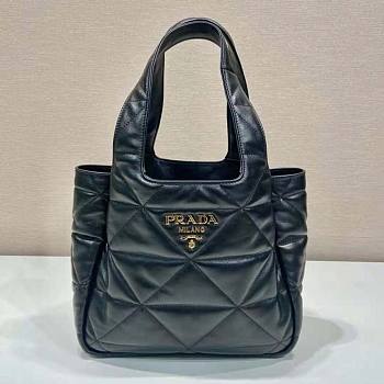 Prada Medium Nappa-Leather Tote Bag with Topstitching Size 27 x 13 x 31 cm