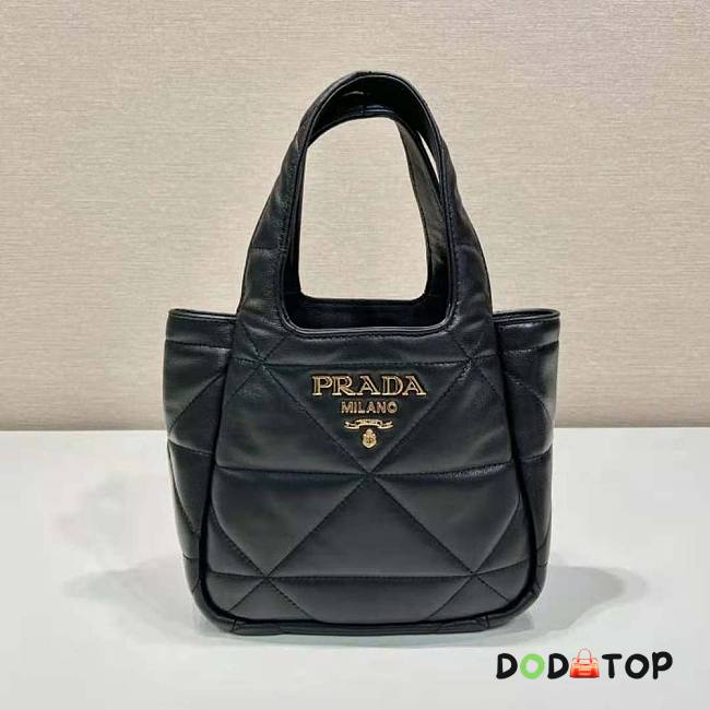 Prada Small Nappa-Leather Tote Bag with Topstitching Size 17 x 10 x 19 cm - 1