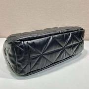 Prada Large Topstitched Nappa Leather Bag Black Size 27 x 11.5 x 40 cm - 2