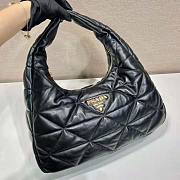 Prada Large Topstitched Nappa Leather Bag Black Size 27 x 11.5 x 40 cm - 5