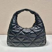 Prada Large Topstitched Nappa Leather Bag Black Size 27 x 11.5 x 40 cm - 3