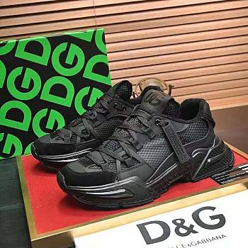 D&G Unisex Mixed-Material Airmaster Sneakers Black