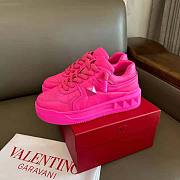 Valentino Unisex One Stud XL Sneaker in Nappa Leather Rose - 6