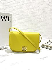 Loewe Goya Small Leather Shoulder Bag Yellow Size 18.5 x 3 x 12.5 cm - 3