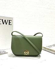 Loewe Goya Small Leather Shoulder Bag Green Size 18.5 x 3 x 12.5 cm - 1