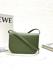 Loewe Goya Small Leather Shoulder Bag Green Size 18.5 x 3 x 12.5 cm - 6