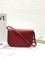 Loewe Goya Small Leather Shoulder Bag Red Size 18.5 x 3 x 12.5 cm - 6