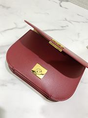 Loewe Goya Small Leather Shoulder Bag Red Size 18.5 x 3 x 12.5 cm - 5