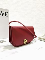 Loewe Goya Small Leather Shoulder Bag Red Size 18.5 x 3 x 12.5 cm - 4