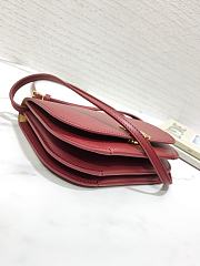 Loewe Goya Small Leather Shoulder Bag Red Size 18.5 x 3 x 12.5 cm - 3