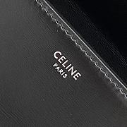 Celine Chain Box Triomphe Bag In Shiny Calfskinblack Silver Size 23 × 5 × 13.5 cm - 5