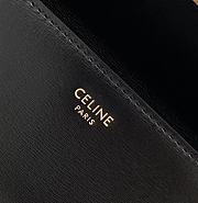 Celine Chain Box Triomphe Bag In Shiny Calfskinblack Gold Size 23 × 5 × 13.5 cm - 6