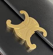 Celine Chain Box Triomphe Bag In Shiny Calfskinblack Gold Size 23 × 5 × 13.5 cm - 4