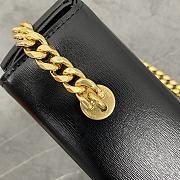 Celine Chain Box Triomphe Bag In Shiny Calfskinblack Gold Size 23 × 5 × 13.5 cm - 5