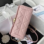 Chanel AS3367 Classic Rhombic Flap Bag Pink Size 23 x 10 x 15.5 cm - 5