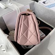 Chanel AS3367 Classic Rhombic Flap Bag Pink Size 23 x 10 x 15.5 cm - 2