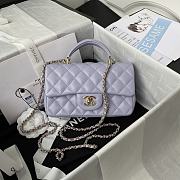 Chanel Mini CF Handle Handbag AS2431 Purple Size 20 x 12 x 6 cm - 1