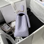 Chanel Mini CF Handle Handbag AS2431 Purple Size 20 x 12 x 6 cm - 6