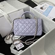 Chanel Mini CF Handle Handbag AS2431 Purple Size 20 x 12 x 6 cm - 5