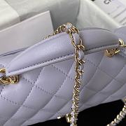 Chanel Mini CF Handle Handbag AS2431 Purple Size 20 x 12 x 6 cm - 4
