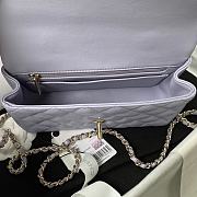 Chanel Mini CF Handle Handbag AS2431 Purple Size 20 x 12 x 6 cm - 2