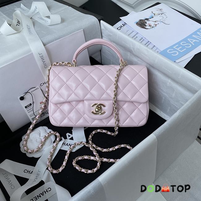 Chanel Mini CF Handle Handbag AS2431 Pink Size 20 x 12 x 6 cm - 1