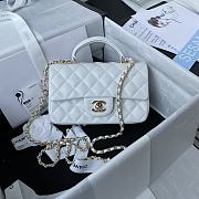 Chanel Mini CF Handle Handbag AS2431 White Size 20 x 12 x 6 cm - 1