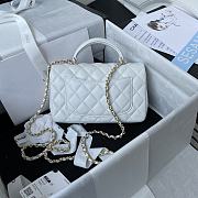 Chanel Mini CF Handle Handbag AS2431 White Size 20 x 12 x 6 cm - 4