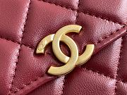 Chanel Handle Chain Flap Bag Small Red Size 11.5 x 14.5 x 5 cm  - 2