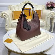 Louis Vuitton LV Carmel Mahina Bag M52950 Wine Red Size 35 x 40 x 17 cm - 6