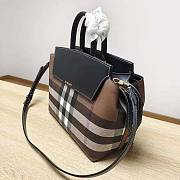 Burberry Check and Leather Medium Catherine Bag Size 28 x 13 x 23 cm - 4