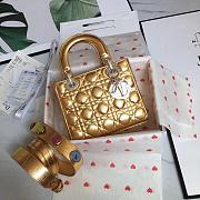 Dior Lady Small Bag Gold Size 20 x 17 x 9 cm - 1