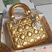 Dior Lady Small Bag Gold Size 20 x 17 x 9 cm - 3