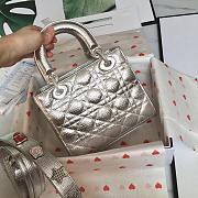 Dior Lady Small Bag Silver Size 20 x 17 x 9 cm - 6
