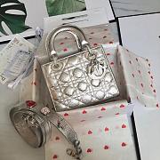 Dior Lady Small Bag Silver Size 20 x 17 x 9 cm - 5