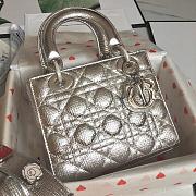 Dior Lady Small Bag Silver Size 20 x 17 x 9 cm - 3
