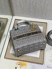 Dior D-Lite Bag Gray Size 24 x 20 x 11 cm - 6