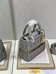 Dior D-Lite Bag Gray Size 24 x 20 x 11 cm - 3