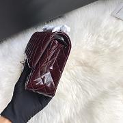Chanel Shinny Leather Medium Classic Flap Bag Size 25 cm - 6