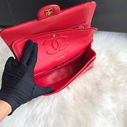 Chanel Shinny Leather Medium Classic Flap Bag Red Size 25 cm - 2