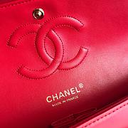 Chanel Shinny Leather Medium Classic Flap Bag Red Size 25 cm - 3