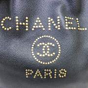 Chanel Deauville Drawstring Bucket Bag Studded Caviar Black Size 42 x 35.5 x 14 cm - 2