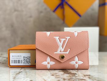 Louis Vuitton LV Pink Wallet M81644 Size 12 x 9.5 x 1.5 cm