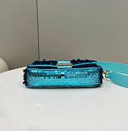 Fendi Baguette Blue Bag Size 27 cm - 4