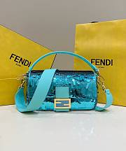 Fendi Baguette Blue Bag Size 27 cm - 6