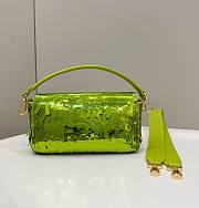Fendi Baguette Green Bag Size 27 cm - 2