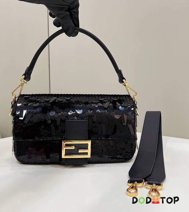 Fendi Baguette Black Bag Size 27 cm - 1