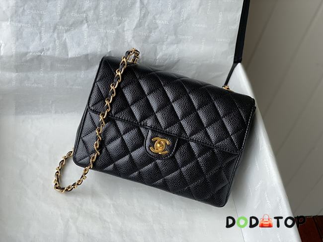 Chanel Flap Caviar Black Bag Size 20 x 6.5 x 14.5 cm - 1